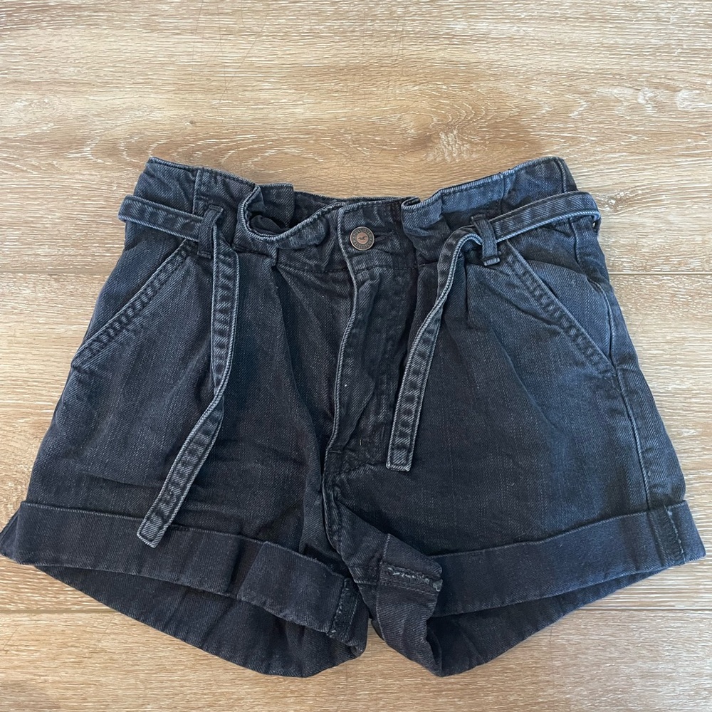 Hollister Black High Waist Denim Shorts